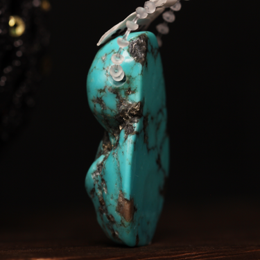Turquoise Pendant, gemstone jewellery (view 2)