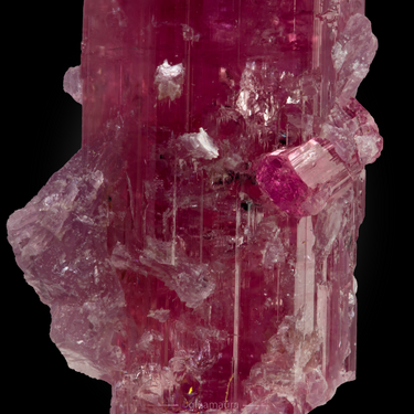 Rubellite  Etched Lepidolite, natural mineral specimen from Aricanga mine, Brazil (view 3)