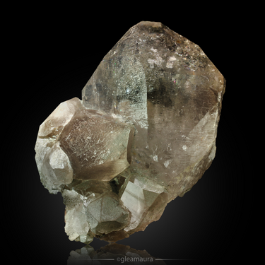 Smoky Quartz, natural mineral specimen from Argentière Glacier, France (view 2)