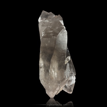Gwindel Quartz, natural mineral specimen from Grimsel area, Switzerland (view 2)