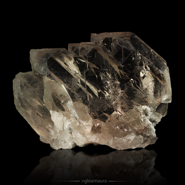 Gwindel Quartz, natural mineral specimen from Crap Né, Switzerland (view 2)