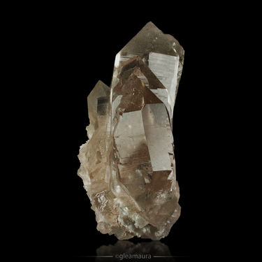 Gwindel Quartz, natural mineral specimen from Crap Né, Switzerland (view 3)