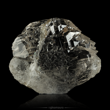 Gwindel Quartz, natural mineral specimen from Tiefen glacier, Switzerland (view 2)