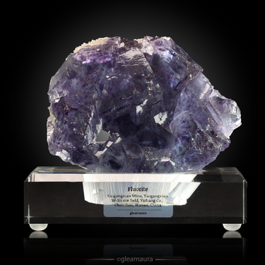 Fluorite, natural mineral specimen from Yaogangxian Mine, China (view 2)