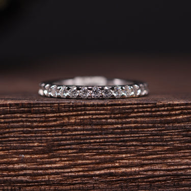 Moissanite Eternity Ring, gemstone jewellery (view 2)