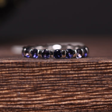 Iolite Eternity Ring, gemstone jewellery (view 2)