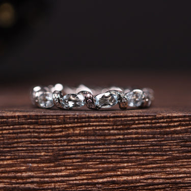 Aquamarine Eternity Ring