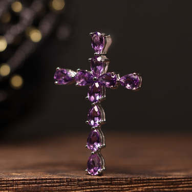 Amethyst Cross Pendant