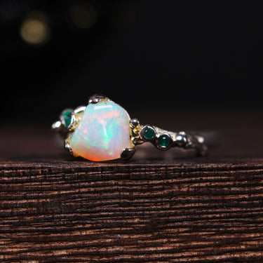 Opal, Emerald Ring