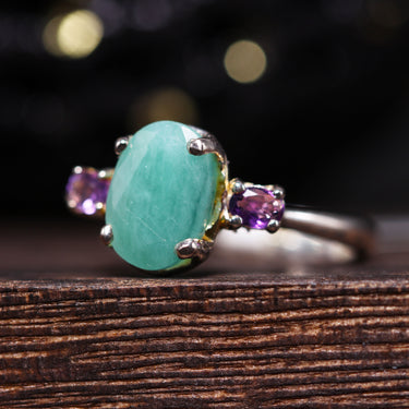 Emerald, Amethyst Ring