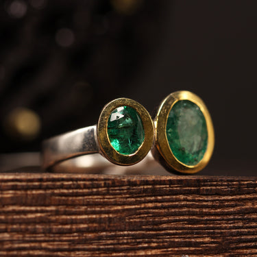 Emerald Double Ring