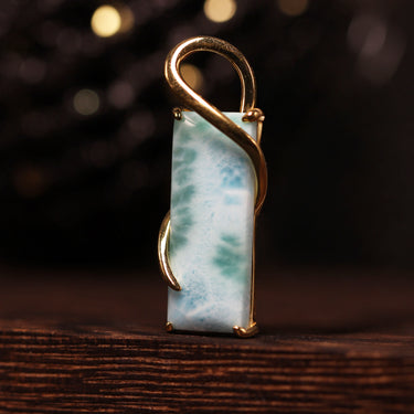 Larimar Pendant, gemstone jewellery (view 2)