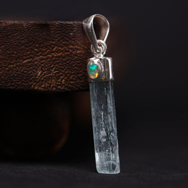 Aquamarine & Opal Pendant