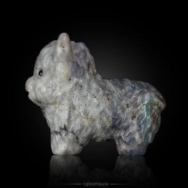 Labradorite  Highland Cow, natural mineral specimen (view 2)