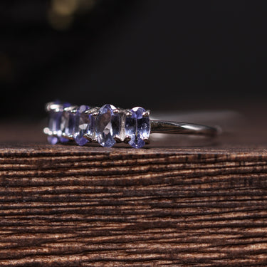 Tanzanite Row Ring, gemstone jewellery (view 2)