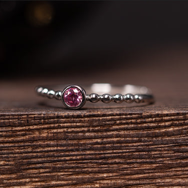 Pink Moissanite Ring