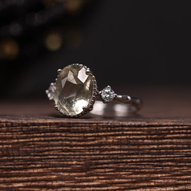 Libyan Desert Glass Oval Cut Ring