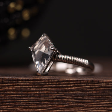 Clear Quartz Ring, gemstone jewellery (view 2)