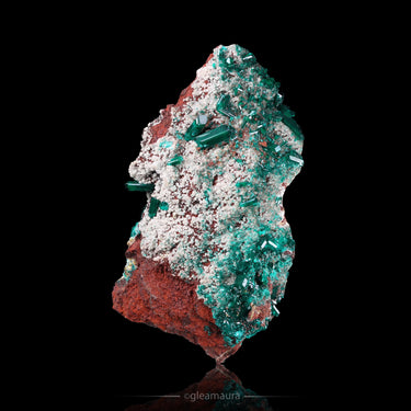 Dioptase with Dolomite, natural mineral specimen from Kimbedi, and avoid harsh cleaning. One of a kind — the specimen pictur…