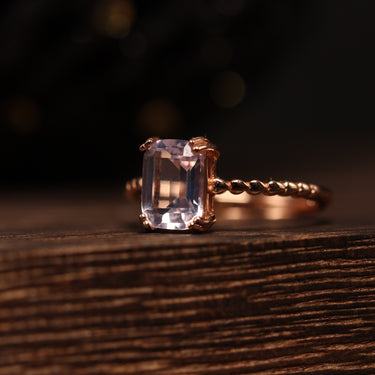 Lavender Amethyst Ring, gemstone jewellery (view 2)