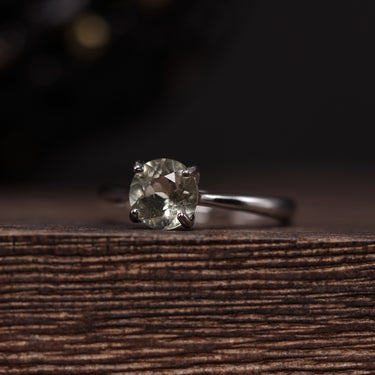 Libyan Desert Glass Round Cut Ring