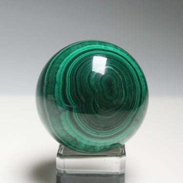 Malachite Sphere, natural mineral specimen (view 3)