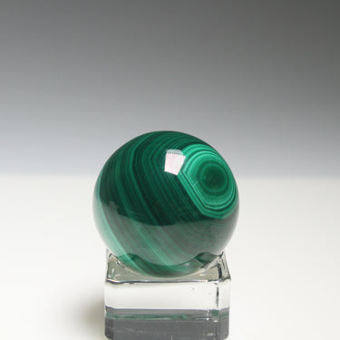 Malachite Sphere, natural mineral specimen (view 3)