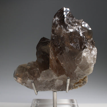 Smoky Rutile Quartz Cluster, natural mineral specimen (view 2)