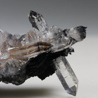 Quartz & Hematite Var. Iron Rose Cluster, natural mineral specimen (view 2)