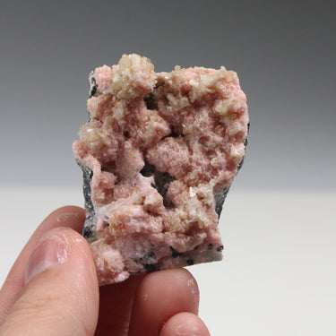 Bulgarian Rhodochrosite Cluster, natural mineral specimen (view 2)
