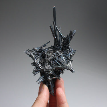 Stibnite Cluster, natural mineral specimen (view 2)