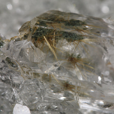 Himalayan Quartz Cluster With Golden Rutile, natural mineral specimen (view 2)