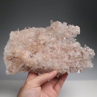 Pink Samadhi Quartz Cluster, natural mineral specimen (view 3)
