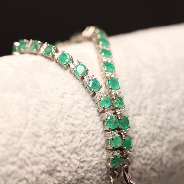 Emerald Bracelet, gemstone jewellery (view 2)