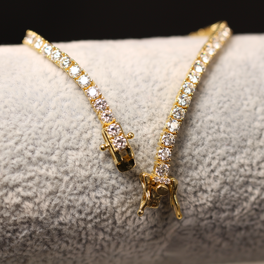 Moissanite Gold Plated Tennis Bracelet