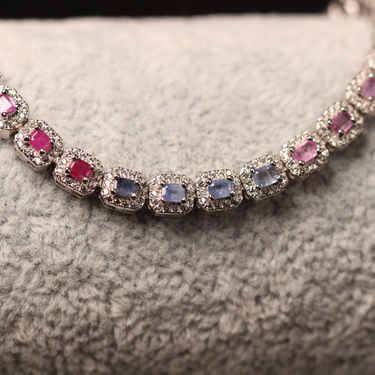 Rainbow Sapphire Bracelet, gemstone jewellery (view 2)