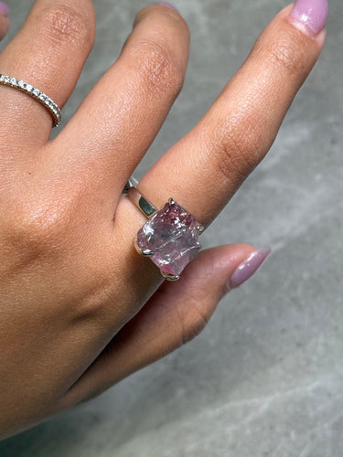 Pink-Blue Tourmaline Ring, gemstone jewellery (view 2)