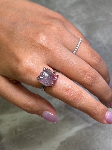 Pink-Blue Tourmaline Ring, gemstone jewellery (view 3)