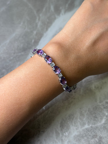 Amethyst Bracelet, gemstone jewellery (view 2)