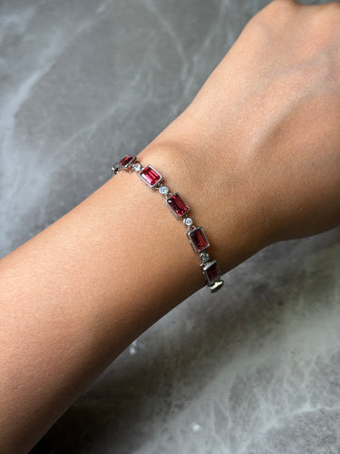 Garnet Bracelet, gemstone jewellery (view 2)