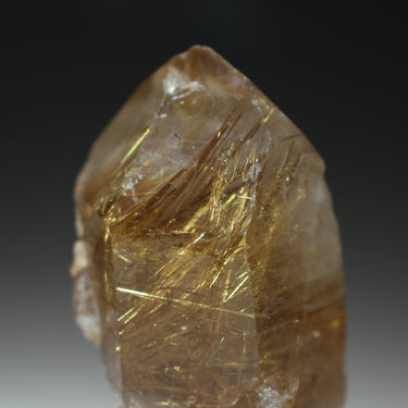 Smoky Rutilated Quartz, natural mineral specimen from Novo Horizonte, Brazil Comes with customized acrylic base (view 3)