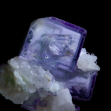 Porcelain Fluorite Cluster, natural mineral specimen (view 2)