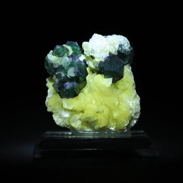 Muscovite On Fluorite, natural mineral specimen (view 2)