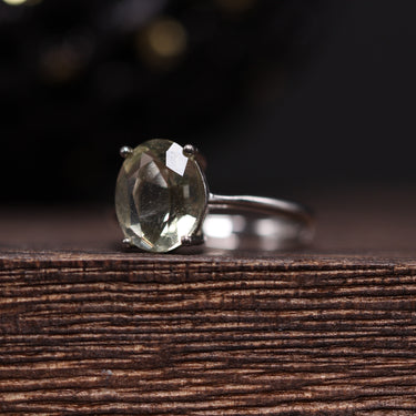 Libyan Desert Glass Oval Cut Ring
