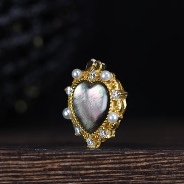 Black Mother of Pearl Pendant, gemstone jewellery (view 2)