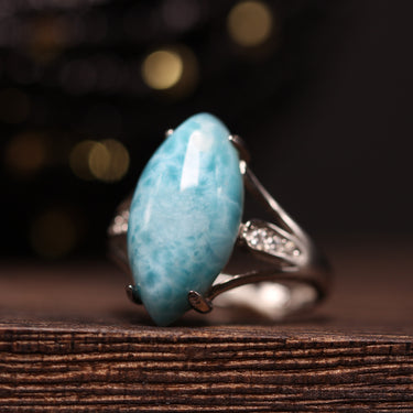 Larimar Ring, gemstone jewellery (view 2)