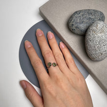 Load image into Gallery viewer, Moldavite 2 Stones Ring
