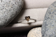 Load image into Gallery viewer, Smokey Quartz Heart Ring
