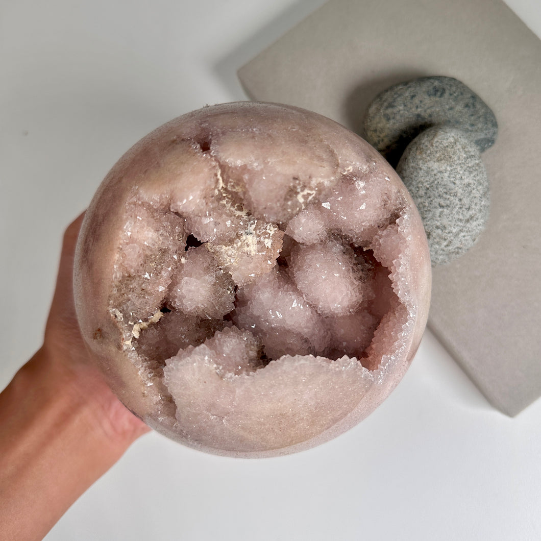 Rare Pink Amethyst Geode Sphere