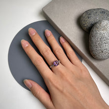 Load image into Gallery viewer, Amethyst Square Ring
